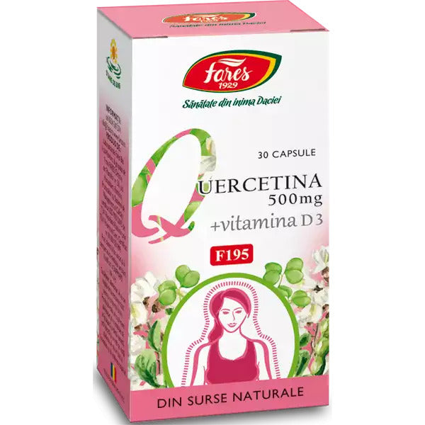 Quercitina + D3, Fares, 30 Capsule - Vitax.ro