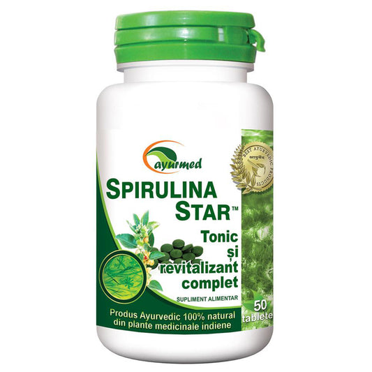 Spirulina Star, Ayurmed, 50 Tablete - Vitax.ro