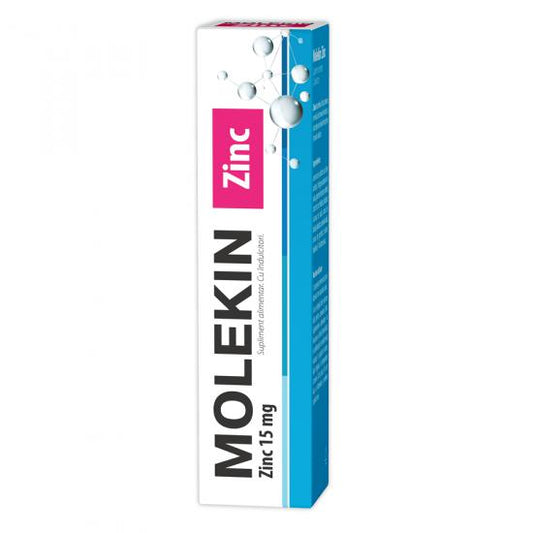 Molekin Zinc 15mg, Zdrovit, 20 Comprimate Efervescente - Vitax.ro