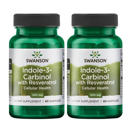 Pachet 2x Indole-3-Carbinol with Resveratrol, 200mg - 60 caps - Vitax.ro