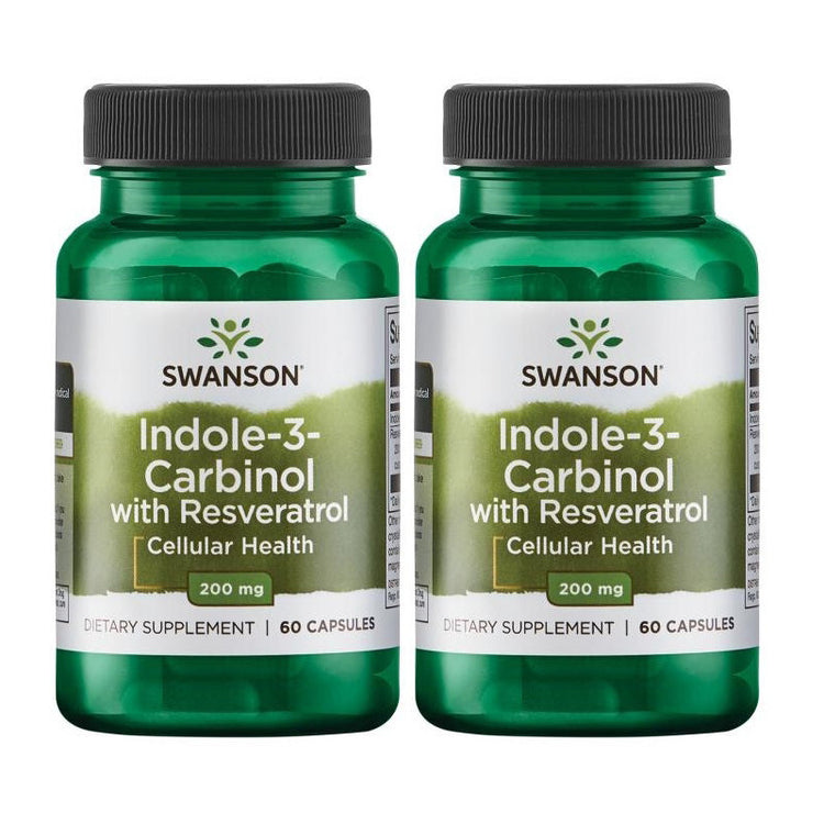 Pachet 2x Indole-3-Carbinol with Resveratrol, 200mg - 60 caps - Vitax.ro