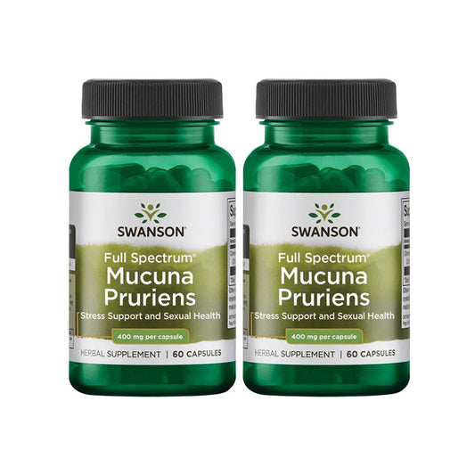 Pachet 2x Full Spectrum Mucuna Pruriens, 400mg - 60 caps - Vitax.ro