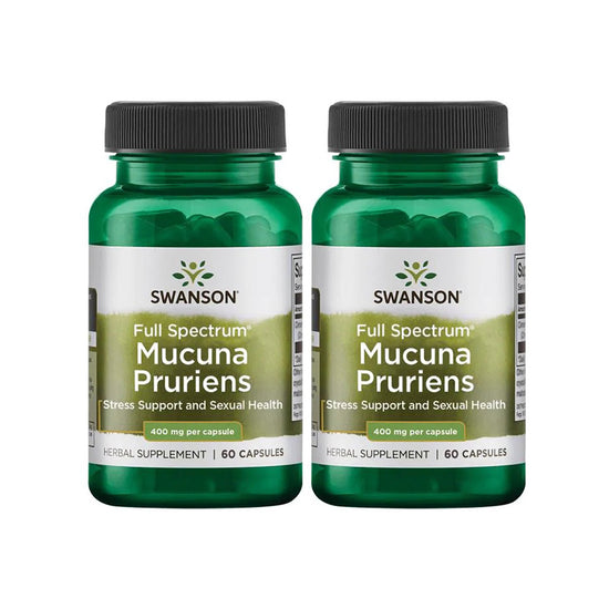 Pachet 2x Full Spectrum Mucuna Pruriens, 400mg - 60 caps - Vitax.ro