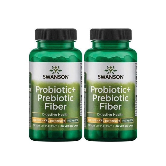 Pachet 2x Probiotic+ Prebiotic Fiber - 60 vcaps - Vitax.ro