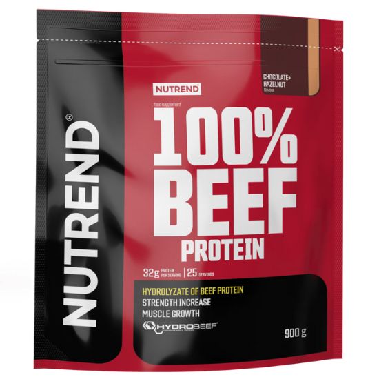 100% Beef Protein, Chocolate Hazelnut, 900g, Nutrend - Vitax.ro