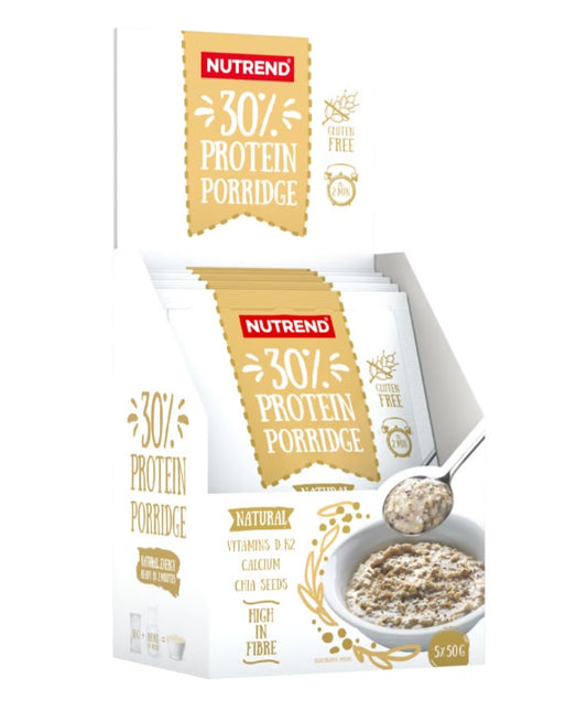 30% Protein Porridge, Natural, 5 x 50g, Nutrend - Vitax.ro