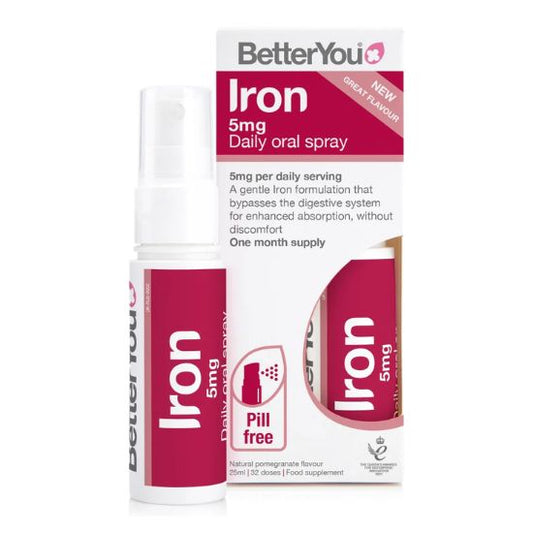 Iron Daily Oral Spray,  Baked Apple, 25 ml, BetterYou - Vitax.ro