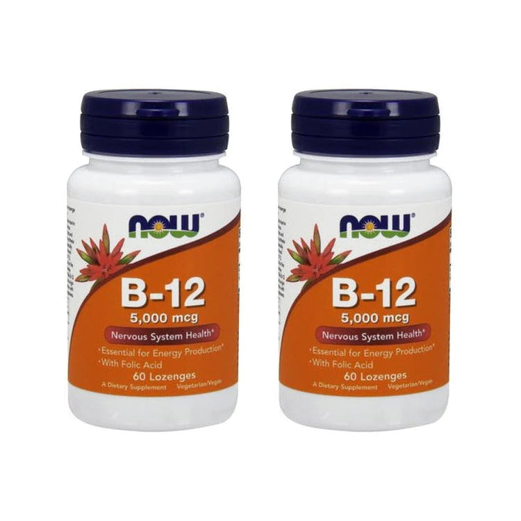 Pachet Vitamina B-12 cu Acid Folic, 5000mcg - 60 caps - Vitax.ro