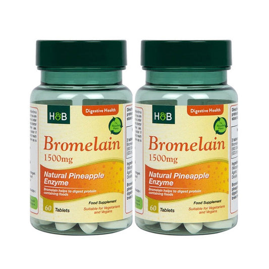 Pachet 2x Bromelain, 1500mg - 60 tablets - Vitax.ro