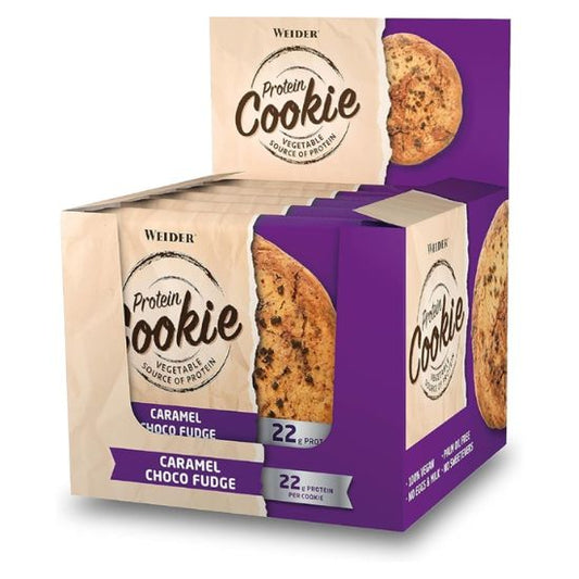Protein Cookie, Caramel Choco Fudge - 12 x 90g - Vitax.ro