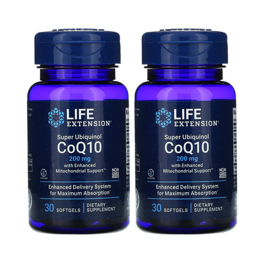 Pachet 2x Super Ubiquinol CoQ10 Enhanced 200mg - 30 softgels - Vitax.ro