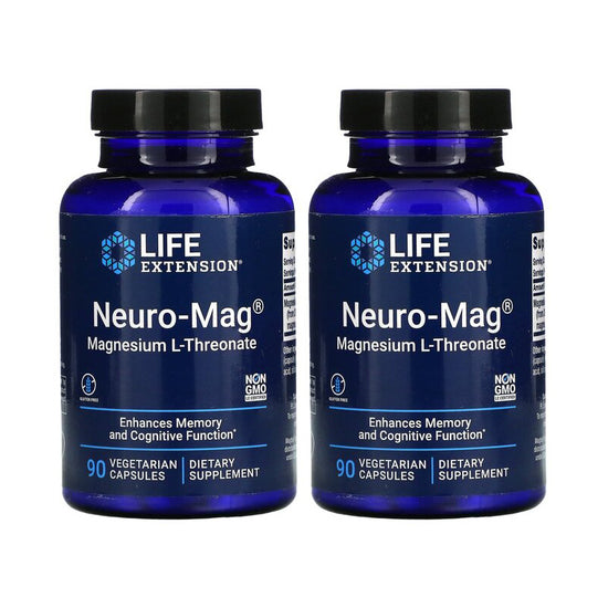 Pachet 2x Neuro-Mag Magnesium L-Threonate - 90 vcaps - Vitax.ro