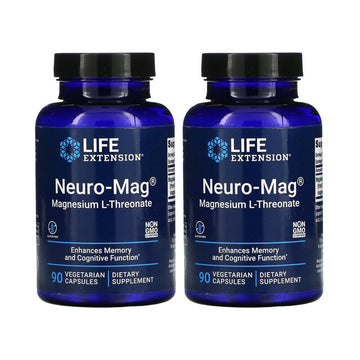 Pachet 2x Neuro-Mag Magnesium L-Threonate - 90 vcaps - Vitax.ro