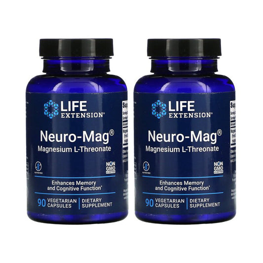 Pachet 2x Neuro-Mag Magnesium L-Threonate - 90 vcaps - Vitax.ro