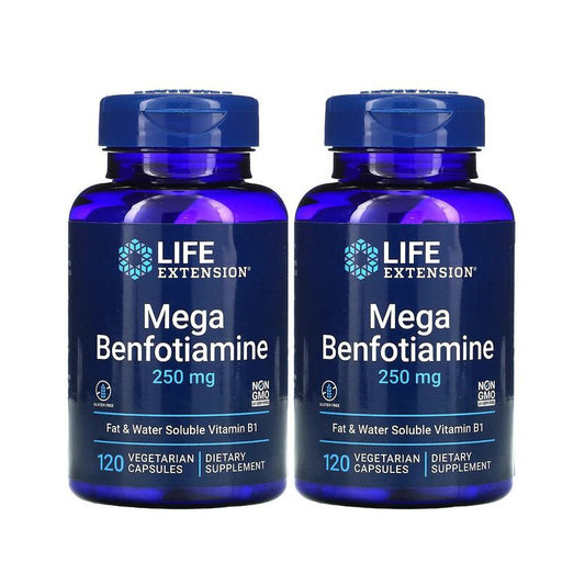 Pachet 2x Mega Benfotiamine, 250mg - 120 vcaps - Vitax.ro