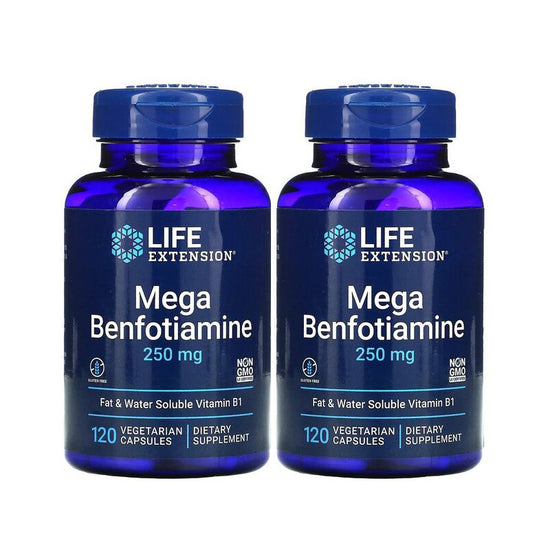 Pachet 2x Mega Benfotiamine, 250mg - 120 vcaps - Vitax.ro