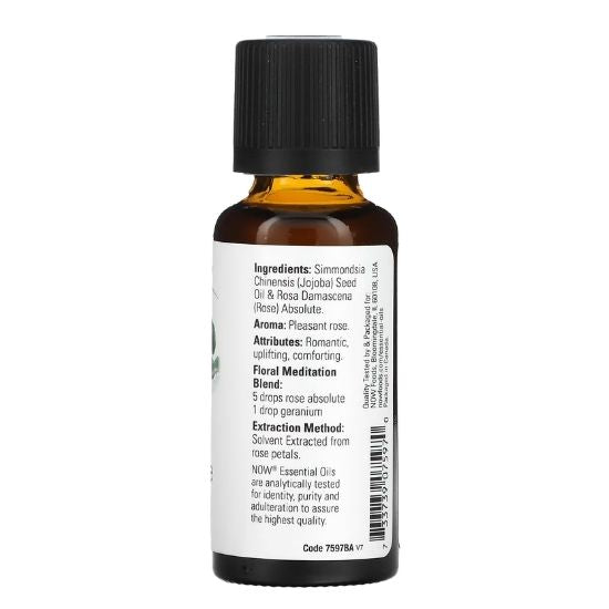 Essential Oil, Rose Absolute Oil, 30 ml, NOW Foods - Vitax.ro