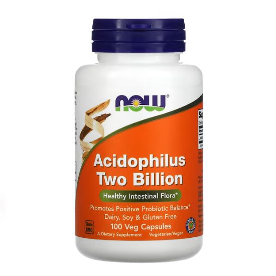 Acidophillus Two Billion, 100 vcaps, NOW Foods - Vitax.ro