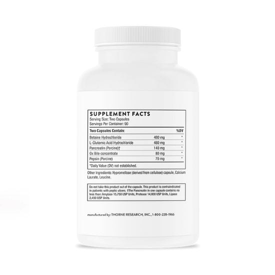 Enzime digestive avansate, 180 capsule, Thorne Research - Vitax.ro