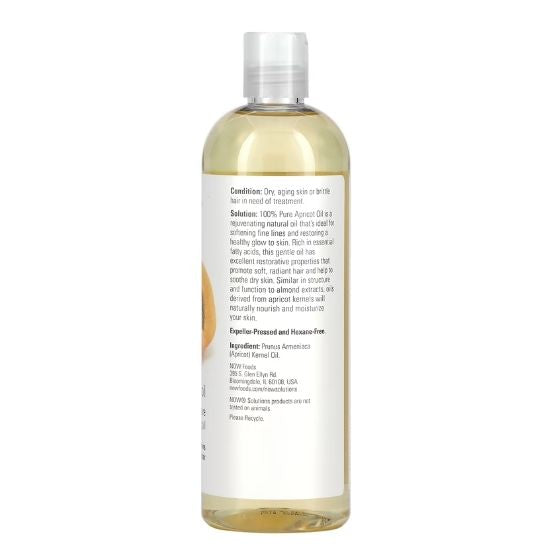 Apricot Oil, 473 ml, NOW Foods - Vitax.ro