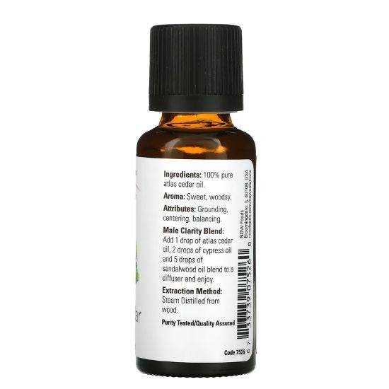 Essential Oil, Atlas Cedar Oil, 30 ml, NOW Foods - Vitax.ro