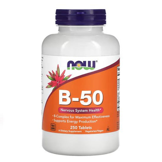 Vitamin B-50, 250 tablets, NOW Foods - Vitax.ro