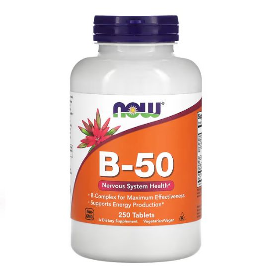 Vitamin B-50, 250 tablets, NOW Foods - Vitax.ro