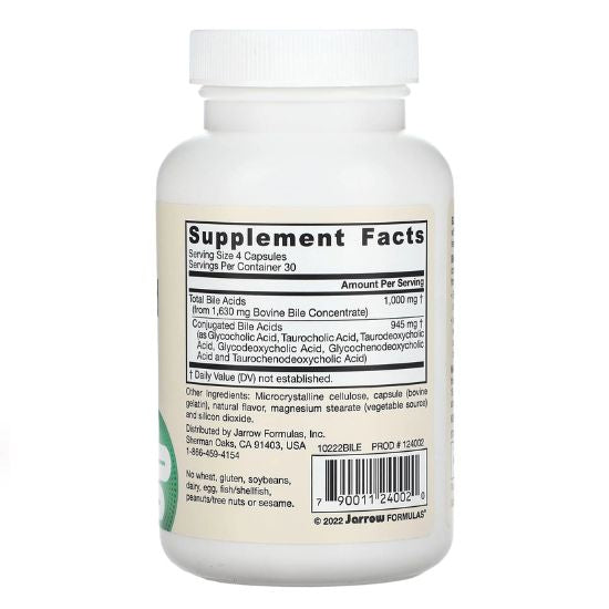 Bile Acid Factors, 120 caps, Jarrow Formulas - Vitax.ro