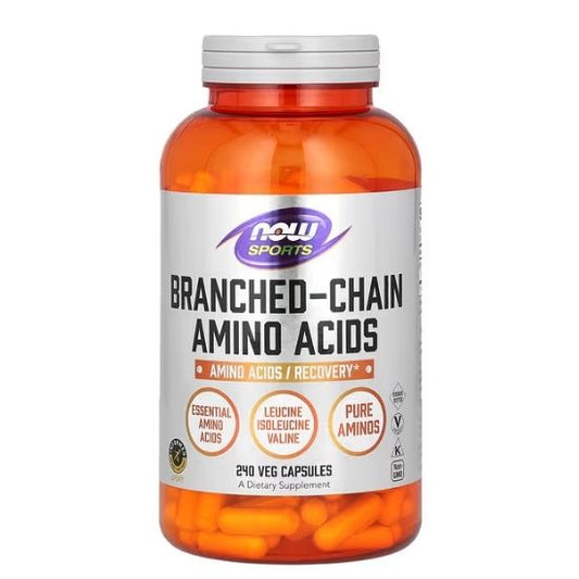 BCAA - Branched Chain Amino Acids, 240 caps, NOW Foods - Vitax.ro