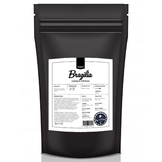 Brazilia Mogiana - Cafea de Specialitate 250g, Boabe - Vitax.ro