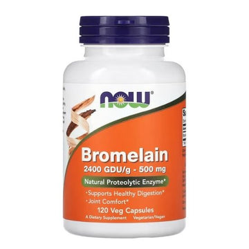 Bromelain, 500mg, 120 vcaps, NOW Foods - Vitax.ro