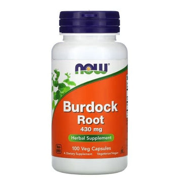Burdock Root, 430mg, 100 capsules, NOW Foods - Vitax.ro