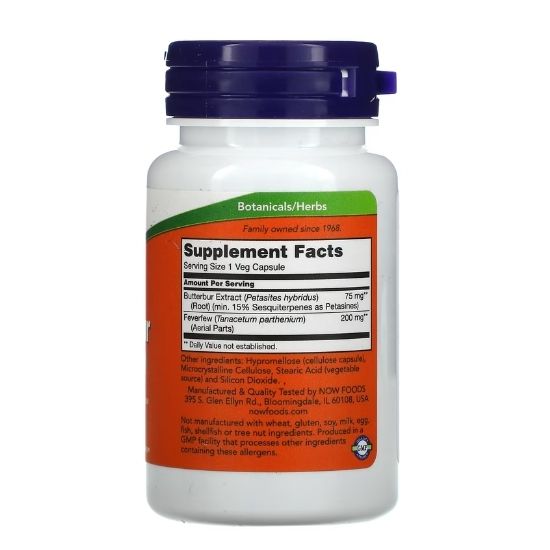 Butterbur, 60 vcaps, NOW Foods - Vitax.ro