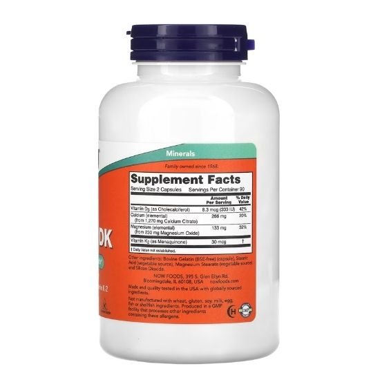Cal-Mag DK, 180 caps, NOW Foods - Vitax.ro