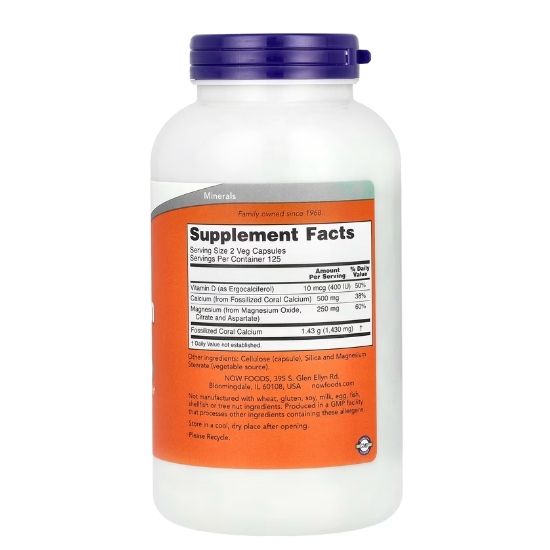 Coral Calcium Plus, 250 vcaps, NOW Foods - Vitax.ro