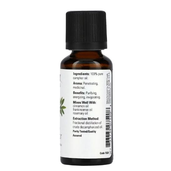 Essential Oil, Camphor Oil, 30 ml, NOW Foods - Vitax.ro