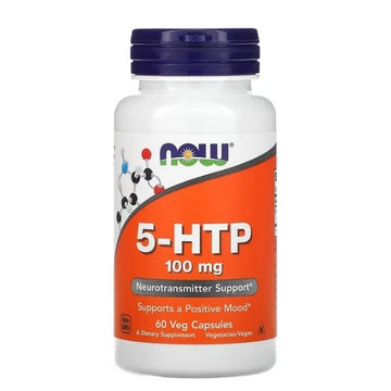 5-HTP, 100mg, 60 vcaps, NOW Foods - Vitax.ro