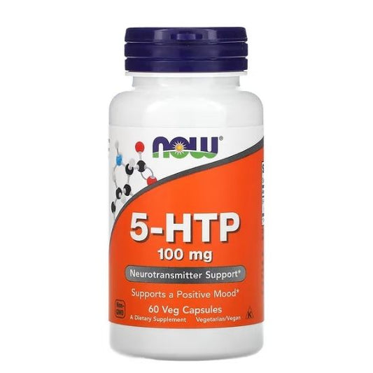 5-HTP, 100mg, 60 vcaps, NOW Foods - Vitax.ro