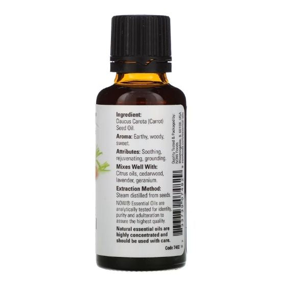 Essential Oil, Carrot Seed Oil, 30 ml, NOW Foods - Vitax.ro