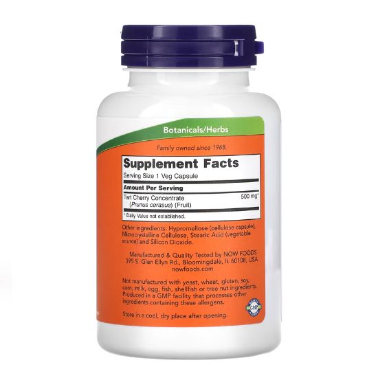 Tart Cherry, 500mg, 90 vcaps, NOW Foods - Vitax.ro