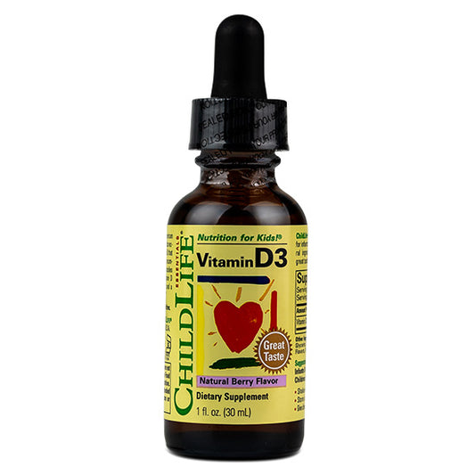 Vitamin D3 500UI - Copii, Gust de Fructe, 30 Ml, Childlife Essentials - Vitax.ro