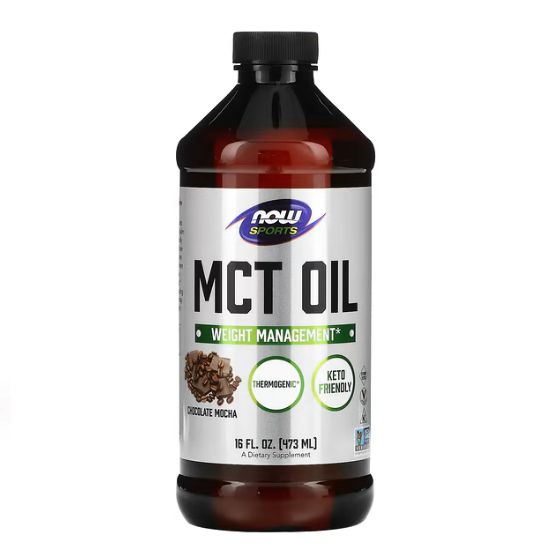 MCT Oil, Chocolate Mocha, 473 ml, NOW Foods - Vitax.ro