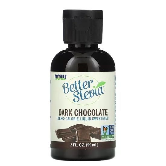 Better Stevia Liquid, Dark Chocolate, 59 ml, NOW Foods - Vitax.ro