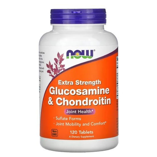 Glucosamine & Chondroitin Extra Strength, 120 tabs, NOW Foods - Vitax.ro