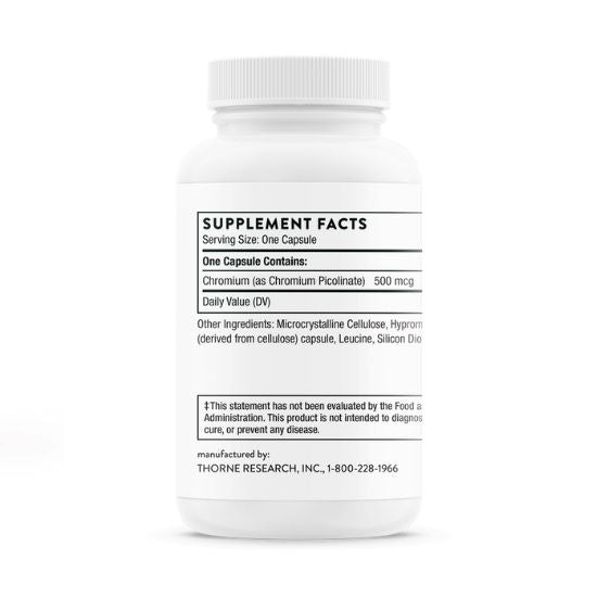 Picolinat de crom, 60 de capsule, Thorne Research - Vitax.ro
