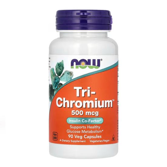 Tri-Chromium, 500mcg, 90 vcaps, NOW Foods - Vitax.ro