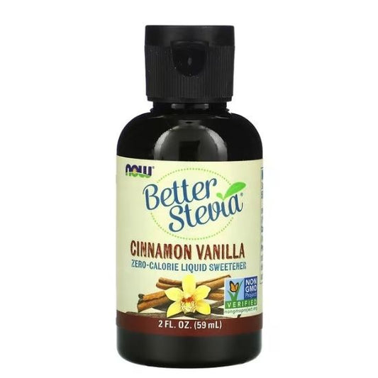 Better Stevia Liquid, Cinnamon Vanilla, 59 ml, NOW Foods - Vitax.ro