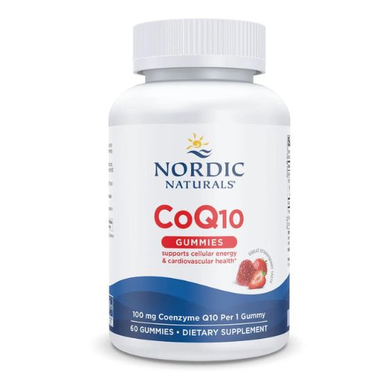 CoQ10 Gummies, 100mg Strawberry, 60 gummies, Nordic Naturals - Vitax.ro