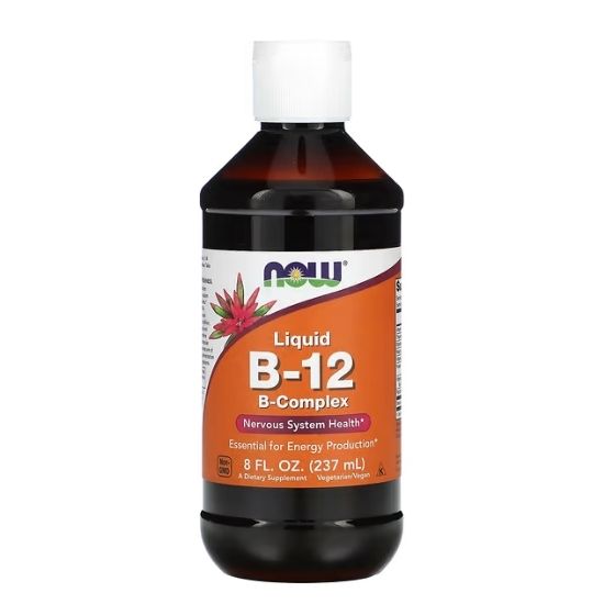 Vitamin B-12 Liquid B-Complex, 237 ml, NOW Foods - Vitax.ro