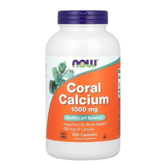 Coral Calcium, 1000mg, 250 vcaps, NOW Foods - Vitax.ro